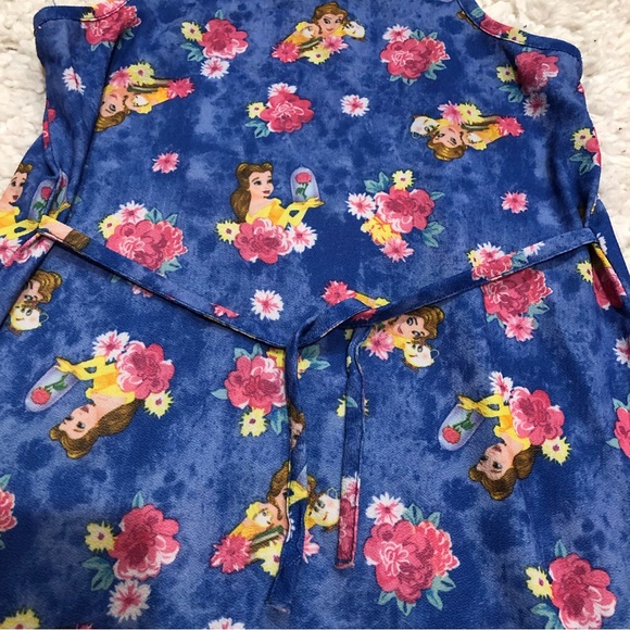 Disney Princess Belle Blue Dress Girls size Med 7/8 - Picture 6 of 9